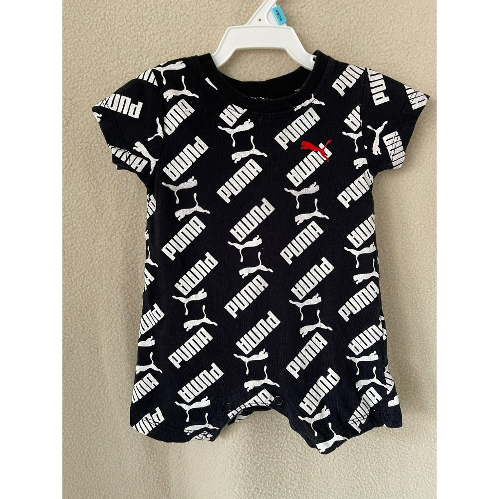Puma Infant Black/White Romper - 3/6M